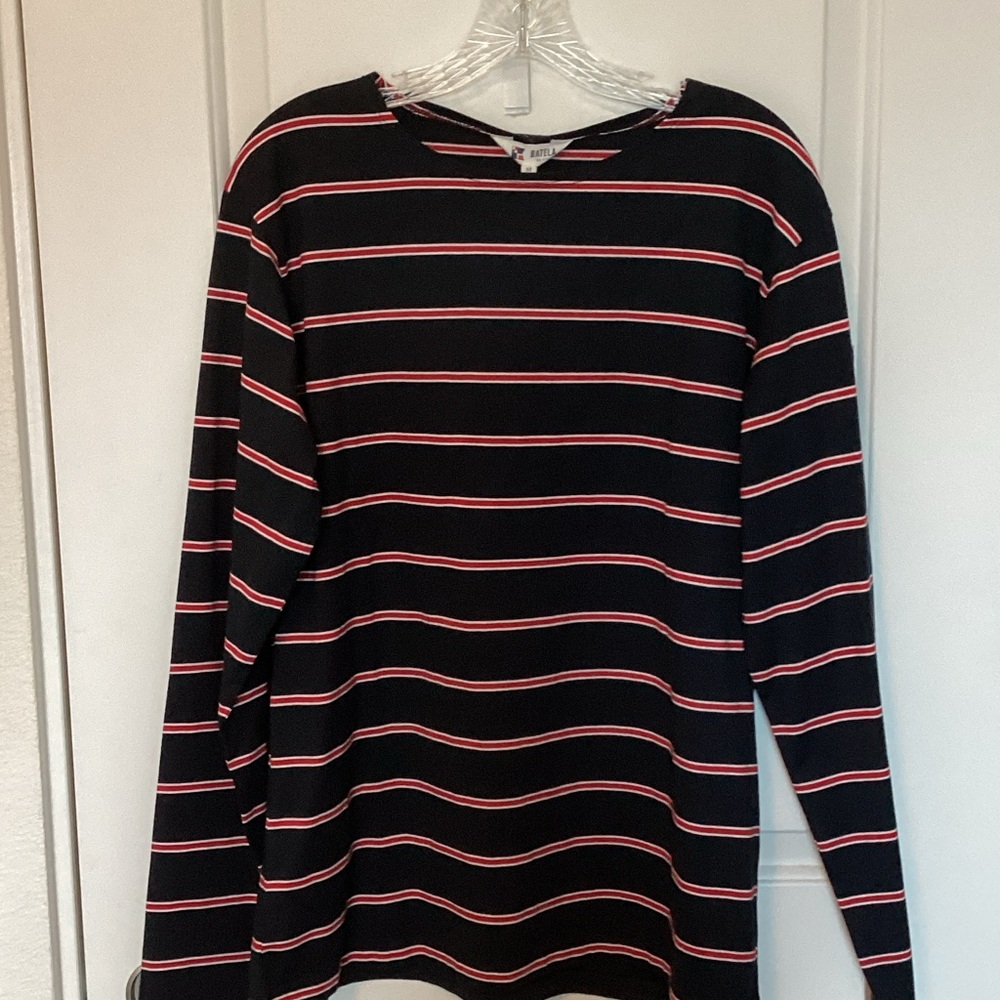 Batela Striped Long Sleeve Shirt M NWT